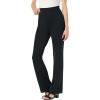 Woman Within Plus Size Stretch Ponte Knit Pull-On Bootcut Pants(Pocket Black)