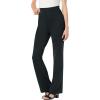 Woman Within Plus Size Stretch Ponte Knit Pull-On Bootcut Pants(Pocket Heather Charcoal)