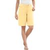 Woman Within Plus Size Stretch-Denim Five-Pocket Bermuda Jeans Shorts(Banana)