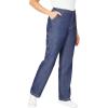 Woman Within Plus Size Tall Back-Elastic All-Cotton Denim Carpenter Jeans(Indigo)
