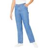 Woman Within Plus Size Tall Back-Elastic All-Cotton Denim Carpenter Jeans(Medium Stonewash)