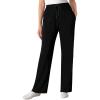 Woman Within Plus Size Tall Sport Knit Straight-Leg Pull-On Pants – 2X, Black