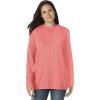 Woman Within Plus Size Ultra Soft Waffle Thermal Sweatshirt(Sweet Coral)
