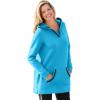 Woman Within Plus Size V-Neck Hoodie Sweatshirt(Paradise Blue)