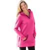 Woman Within Plus Size V-Neck Hoodie Sweatshirt(Raspberry Sorbet)