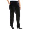 Woman Within Plus Size Velour Pant(Black)