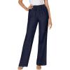 Woman Within Plus Size Wide-Leg Drawstring Denim Pants(Indigo)