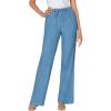 Woman Within Plus Size Wide-Leg Drawstring Denim Pants(Light Wash)