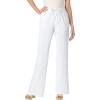 Woman Within Plus Size Wide-Leg Drawstring Denim Pants(White)