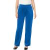 Woman Within Plus Size Wide-Leg Velour Pant(Deep Cobalt)