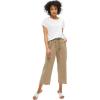 ellos Plus Size Linen-Blend Drawstring Capris(Bark)