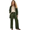 ellos Plus Size Linen-Blend Drawstring Pants(Midnight Green)