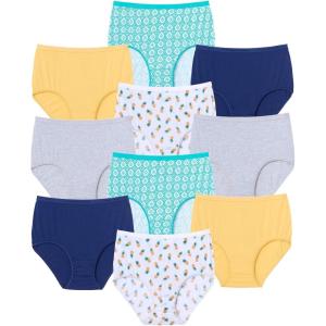 Comfort Choice Plus Size Full Coverage Cotton Brief 10-Pack(Pineapple Pack)