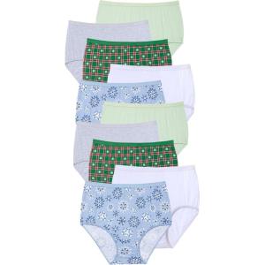 Comfort Choice Plus Size Full Coverage Cotton Brief 10-Pack(Snowflake Pack)