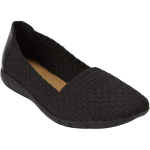 Comfortview Women’s The Bethany Slip On Flat (Wide Widths Available)(Black)