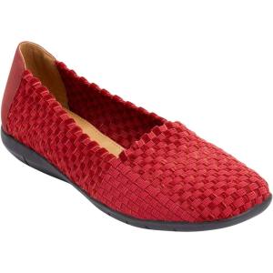 Comfortview Women’s The Bethany Slip On Flat (Wide Widths Available)(Crimson)