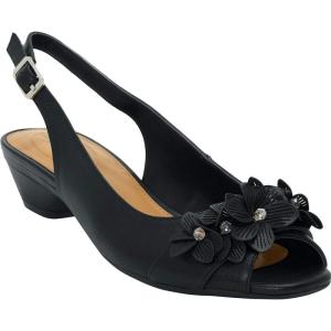 Comfortview Women’s Wide Width The Rider Slingback(Black)
