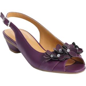 Comfortview Women’s Wide Width The Rider Slingback(Eggplant)