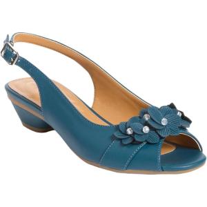 Comfortview Women’s Wide Width The Rider Slingback(Midnight Teal)