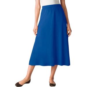 Woman Within Plus Size 7-Day Knit A-Line Skirt(Deep Cobalt)