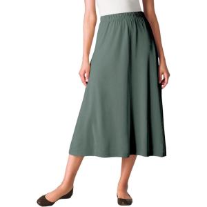 Woman Within Plus Size 7-Day Knit A-Line Skirt(Pine)