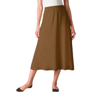 Woman Within Plus Size 7-Day Knit A-Line Skirt(Toffee)