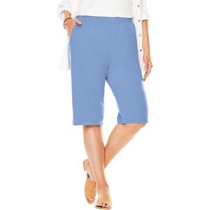 Woman Within Plus Size 7-Day Knit Bermuda Shorts(French Blue)