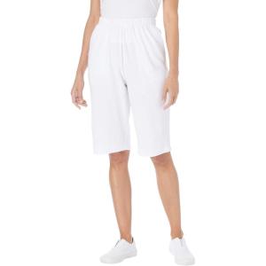 Woman Within Plus Size 7-Day Knit Bermuda Shorts(White)