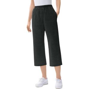Woman Within Plus Size 7-Day Knit Capri(Heather Charcoal)