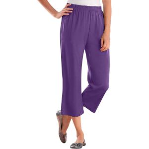 Woman Within Plus Size 7-Day Knit Capri(Radiant Purple)