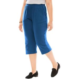Woman Within Plus Size 7-Day Knit Capri(Royal Navy)