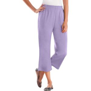 Woman Within Plus Size 7-Day Knit Capri(Soft Iris)