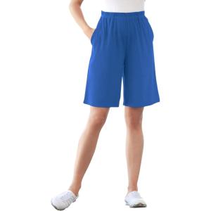 Woman Within Plus Size 7-Day Knit Short(Deep Cobalt)