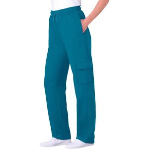 Woman Within Plus Size Better Fleece Cargo Sweatpant (Petite & Tall Available)(Deep Teal)