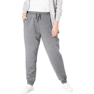 Woman Within Plus Size Better-Fleece Pull-On Jogger Sweatpants(Heather Grey)