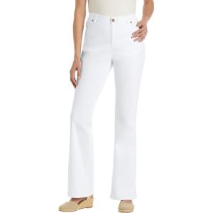 Woman Within Plus Size Bootcut Stretch Comfort Denim Five-Pocket Jeans(White)