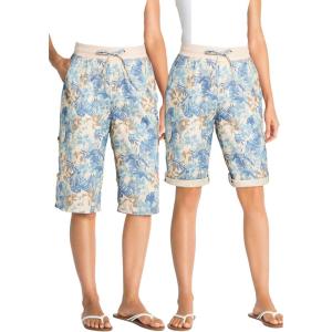 Woman Within Plus Size Convertible Length Cargo Bermuda/Short(Natural Khaki Tropical)