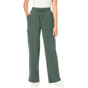 Woman Within Plus Size Knit Pull-On Drawstring Cargo Pants(Pine)