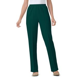 Woman Within Plus Size Knit Pull-On Elastic-Waist Pants(Emerald Green)