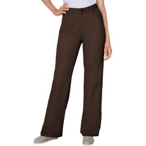 Woman Within Plus Size Perfect Relaxed All-Cotton Denim Five-Pocket Jeans(Chocolate)