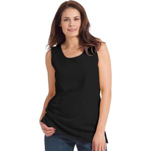 Woman Within Plus Size Perfect Scoopneck Tank (Petite Available)(Black)