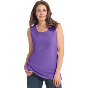 Woman Within Plus Size Perfect Scoopneck Tank (Petite Available)(Petal Purple)