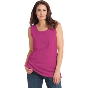 Woman Within Plus Size Perfect Scoopneck Tank (Petite Available)(Raspberry)