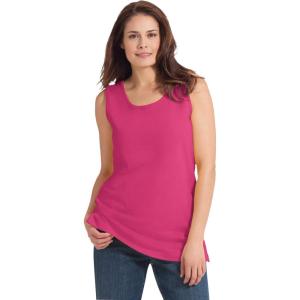 Woman Within Plus Size Perfect Scoopneck Tank (Petite Available)(Raspberry Sorbet)