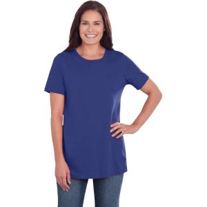 Woman Within Plus Size Perfect Short-Sleeve Crewneck Tee (Petite Available)(Ultra Blue)