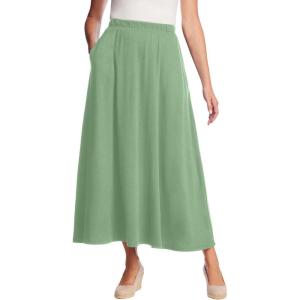 Woman Within Plus Size Petite 7-Day Maxi Skirt(Sage)