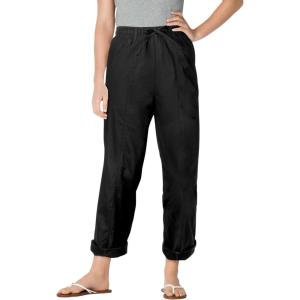 Woman Within Plus Size Petite The Boardwalk Pant(Black)