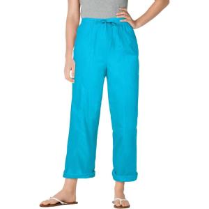 Woman Within Plus Size Petite The Boardwalk Pant(Pretty Turquoise)