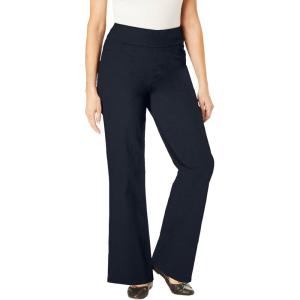 Woman Within Plus Size Pull-On Wide-Leg Denim Jean(Black)