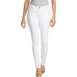 Woman Within Plus Size Slim-Leg Stretch Comfort Denim Five-Pocket Jeans(White)